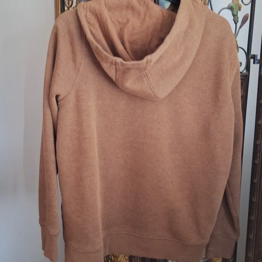 Carhartt Womens Brown Hooded Quarter-Zip Sweatshirt